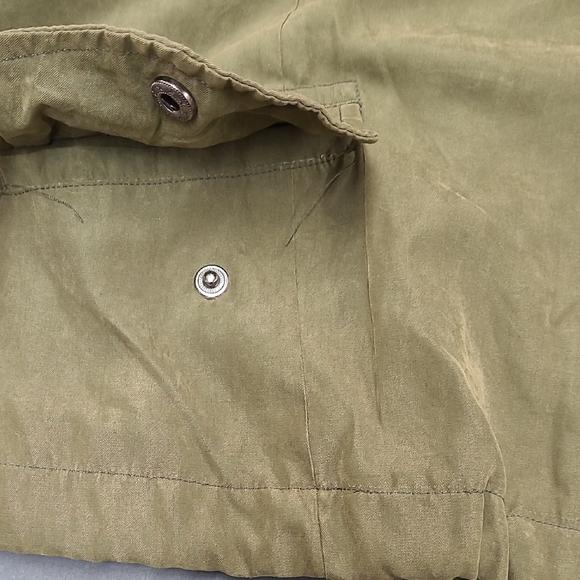 Brandy Melville Olive Green Military Hooded Jacket Size M/L - Picture 6 of 12